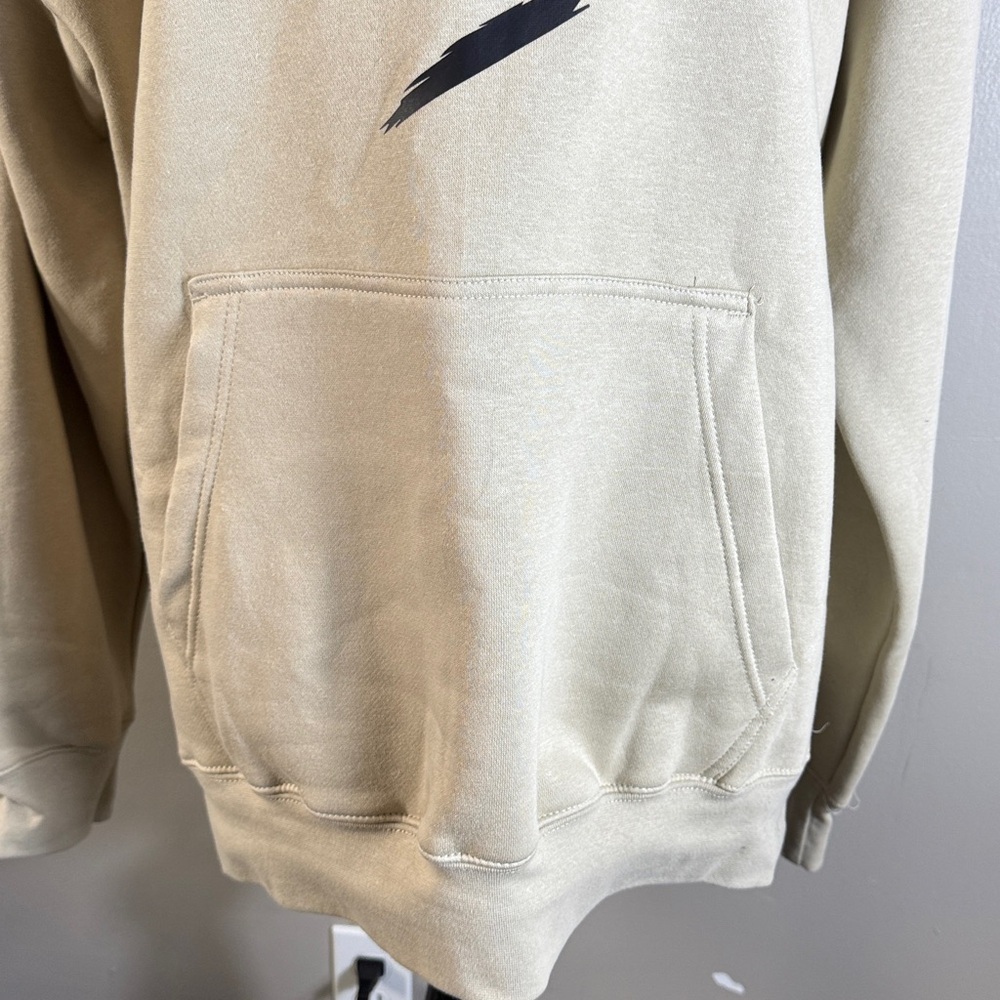Circle Clothing Beige Hoodie with Black Paw Print Sz XL NWOT - Picture 3 of 6